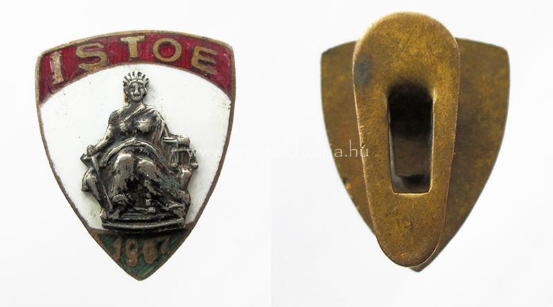 ISTOE 1907 (Igazs�g�gyi Seg�dhivatali Tisztvisel�k Orsz�gos Egyes�lete) jelv�ny